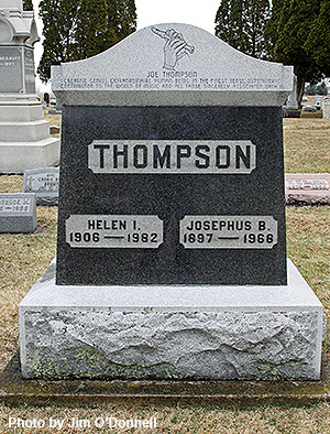 grave stone of joe thompson