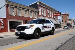 Police cruiser on Main Street